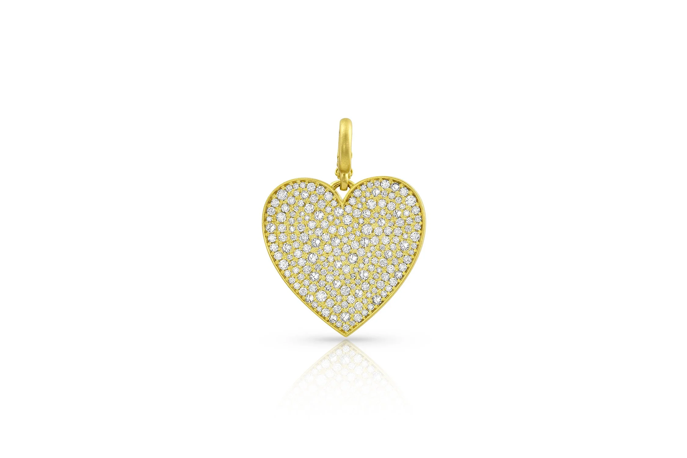 Medium Heart Pendant - Diamond — Leigh Maxwell Jewelry